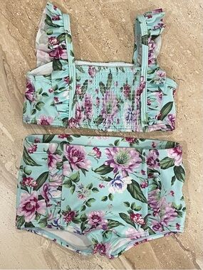 Janie and Jack floral bathing suit 12-18mo